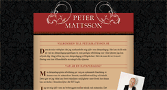 Desktop Screenshot of petermattsson.se